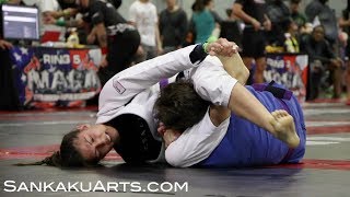 Womens Brazilian JiuJitsu NAGA Frederick 26 Monica Roth Triangle Submission [upl. by Frost358]