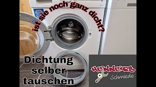 Siemens Waschmaschine Türdichtung wechseln Change washing machine door seal [upl. by Navannod]