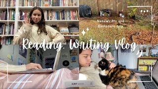 Reading and Writing Vlog  NanoWriMo  Bookstore [upl. by Halle]