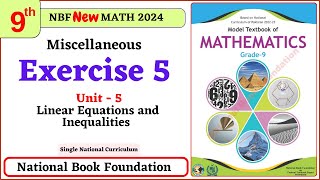 Class 9 Math Miscellaneous Exercise 5 I National Book Foundation NBF  Math Class 9 I Federal Board [upl. by Nueormahc]