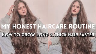 My HONEST Long amp Thick hair growing Routine✨ How to grow long hair faster  Anukriti Lamaniya [upl. by Heyra341]