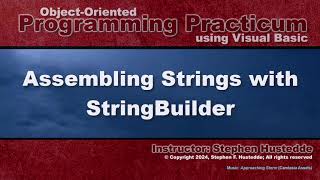 OOP Programming VB  03E StringBuilder [upl. by Danby]