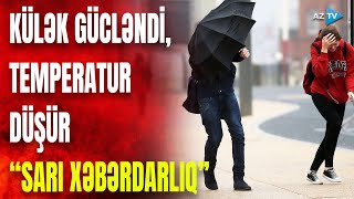 Hava soyudu külək gücləndi “sarı xəbərdarlıq” elan edildi [upl. by Verney620]