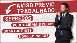 AVISO PRÉVIO TRABALHADO OU INDENIZADO 2024  Demissão [upl. by Anillek]