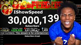 Exact Moment IShowSpeed Hit 30 MILLION Subscribers [upl. by Matthews]