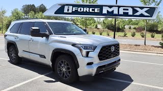 2023 Toyota Sequoia Platinum 4x4 iForce Max Point Of View Walkaround Test Drive and Review [upl. by Akere]