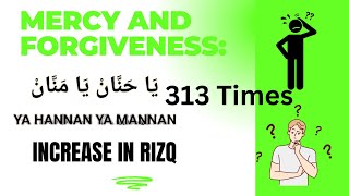 Zikr for Relief from difficulties  YA HANNAN YA MANNAN  Increase in Rizq [upl. by Aerb]