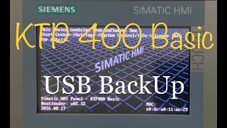 Siemens KTP 400 Basic  SIMATIC HMI USB Backup [upl. by Gyimah]