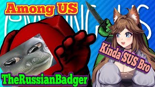 Time to Get Sussy TheRussianBadger Among Us Reaction [upl. by Olatha]