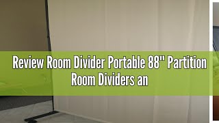 Review Room Divider Portable 88 Partition Room Dividers and Folding Privacy Screens 4 Panel Wall D [upl. by Anej]