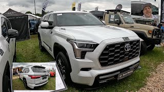 Toyota Sequoia Platinum V6 hybrid I Force Max 7seater luxury Mega SUV walkaround and interior V1950 [upl. by Ainnos401]