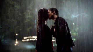 The Vampire Diaries 6x07 Damon And Elena Rain Kiss HD [upl. by Artenek615]