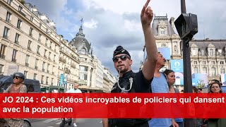 JO 2024  Ces vidéos incroyables de policiers qui dansent avec la population [upl. by Vivienne]