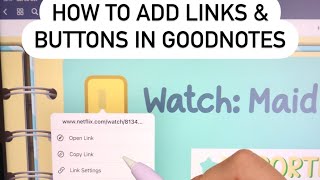 How to add links and buttons to GoodNotes  Shorts [upl. by Enna]