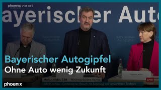 Automobilgipfel Markus Söder CSU Bayerns Ministerpräsident lädt Branchenvertreter ein  0212 [upl. by Amelita]