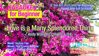 Love is a Many Splendored Thing Karaoke for BeginnerPlayed full Orchestra with English Horn S Sax [upl. by Tj]