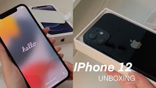 iPhone 12 Unboxing Black 64GB📦🍎 [upl. by Ahsemad918]