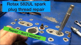 Rotax 582UL spark plug won’t thread [upl. by Yremogtnom]