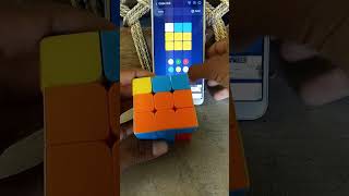 Day1 part3 3 by 3 cube sole from mobile phone app with microboard cubeunboxing [upl. by Aedrahs]