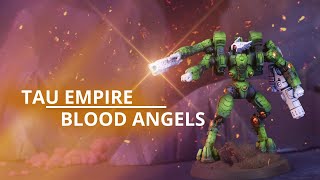 Tau Empire vs Blood Angels  10th Edition Warhammer 40k Battle Report warhammer40k [upl. by Emorej878]