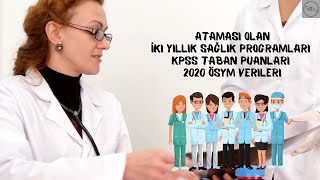 Ataması Olan Sağlık Programları I Kpss Taban Puanları I 2020 Yılı Ösym Verileri I Atama Sayıları [upl. by Mezoff]