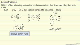 Lewis Structures Octet Rule Example [upl. by Oilisab]