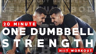 20 MINUTE ONE DUMBBELL STRENGTH HIIT WORKOUT  PMA FITNESS [upl. by Dara768]