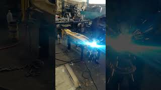 WELDING EXCAVATORS AXLE EYES AFTER BUSHING POLISHING TO BE DONE NEXT [upl. by Dilks3]