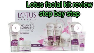 lotus facial kit review step bay step [upl. by Garfinkel]