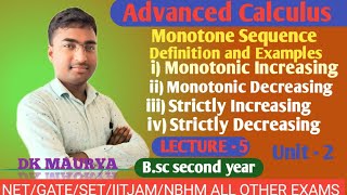 Monotonic Increasing Sequence  Monotonic Decreasing strictly Increasing And strictly Decreasing [upl. by Tyrone]