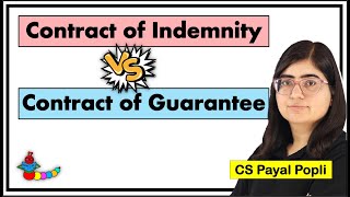 Contract of Indemnity and Guarantee  Contract of Indemnity  Contract of Guarantee  Contract Act [upl. by Karwan]