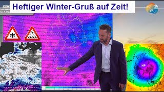 Heftiger WinterGruß mit Sturm Regen amp Schnee auf Zeit Wettervorhersage 16241124 Polarwirbel [upl. by Nylarej149]