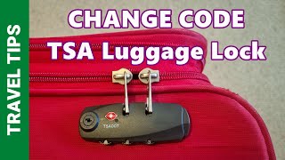 SET TSA LUGGAGE LOCK  How to SET or Change the Code  Reset TSA Lock Password on Suitcase [upl. by Yttak153]