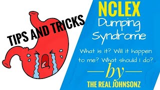 Nclex Dumping syndrome review need to know nclex uworld kaplan [upl. by Sivehc837]