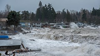 Watch King tide Causes Flooding In Birch Bay [upl. by Binette]