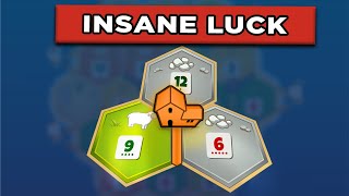 LUCKIEST Catan Game Ever  Retired Catan Pro Climbs the Ranked Ladder [upl. by Nolrac326]