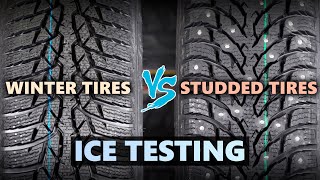 Winter Tires VS Studded Tires ❄ Whats better on ICE [upl. by Dnarud]