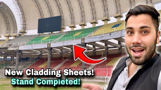 Finally 😍 Kaam Tezi Se Shoro  New Cladding Sheets Installation  Peshawar Stadium Latest Updates [upl. by Alcinia218]