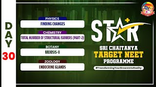 Day 30  STAR  FINDING Changes Isomers MEIOSIS amp ENDOCRINE GLANDS  srichaitanyagosala [upl. by Sral]