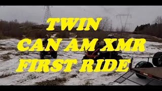 Twin Can Am 570 XMR First Ride [upl. by Irved]