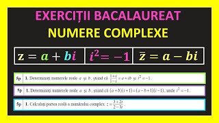 NUMERE COMPLEXE BAC CLASA 10 BACALAUREAT MATEMATICA EXERCITII SUBIECTUL 1 M1 M2 TEHNOLOGIC STIINTE [upl. by Floss]