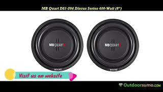 MB Quart DS1 204 Discus Shallow Mount Subwoofer Black 8 Inch Subwoofer 400 Car Audio by outdoorsumo [upl. by Hoyt]