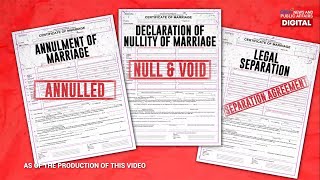 Ano ang pagkakaiba ng annulmentdeclaration of nullity of marriage at legal separationNeed to Know [upl. by Nylireg]