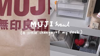 🖇MUJI HAUL  Desk reorganization [upl. by Andromache]