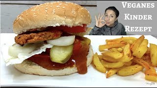 Vegane Burger  Kinder Rezept [upl. by Fiden166]