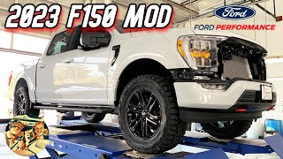 NEW 2023 FORD F150 MODDED Performance Truck Upgrades Blackout Level Tire amp Shock Swap and More [upl. by Curson]