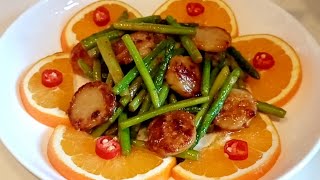 Seared Scallops amp Asparagus with XO Sauce [upl. by Llewen75]