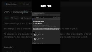 LeetCode 205  Isomorphic Strings javaprogramming 100daysofcoding [upl. by Reger694]