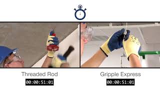 Gripple Express vs Typical Threaded Rod Installation [upl. by Handler]