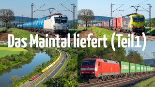 Ausflug ins Maintal  das Maintal liefert Teil1 tolle Landschaft toller Bahnverkehr [upl. by Gamal]